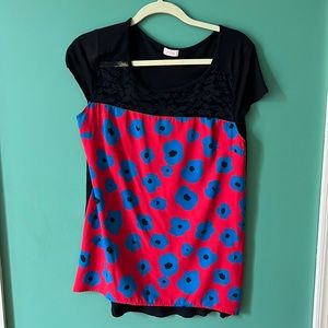 Pixley mixed media T-shirt, size medium